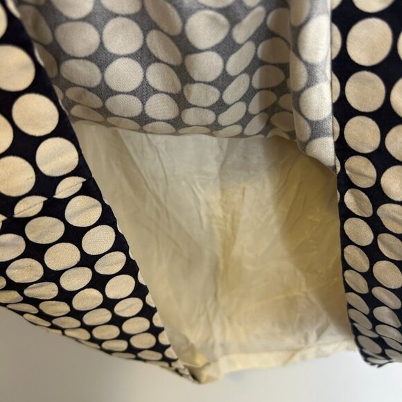 Banana‎ Republic Silk Polka Dot Pencil Skirt Sz 2 Lined Midi Office Classic - Picture 4 of 5